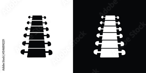 Human spine icon of a flat style vector