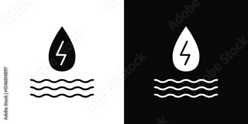 Hydraulic energy icon of a flat style vector