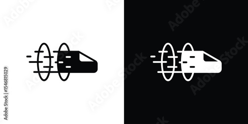 Hyperloop icon of a flat style vector