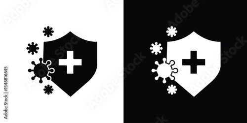Immune system icon of a flat style vector