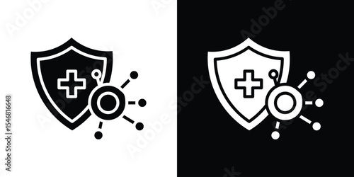 Immune system icon of a flat style vector