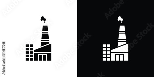 Industry icon of a flat style vector