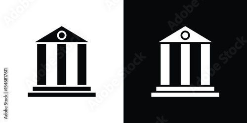 Institute icon of a flat style vector