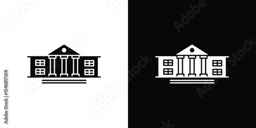 Institute icon of a flat style vector