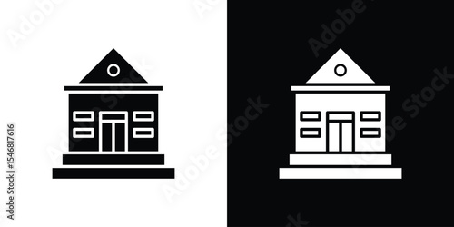 Institute icon of a flat style vector