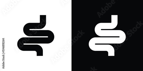 Intestines icon of a flat style vector