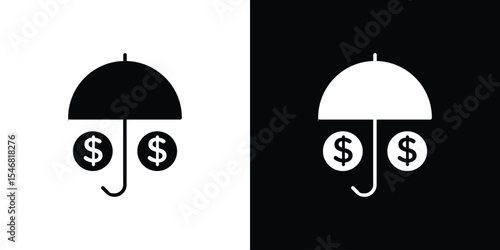 Investment insurance icon of a flat style vector