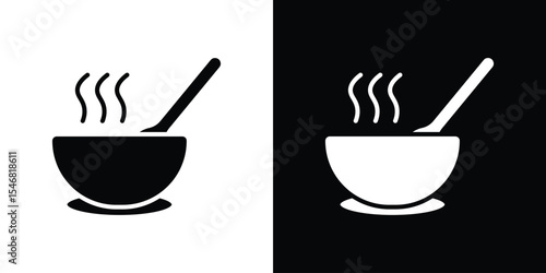 Japanese soup bowl icon of a flat style vector