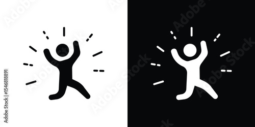 Joy icon of a flat style vector