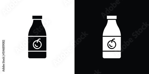 Juice bottle icon of a flat style vector