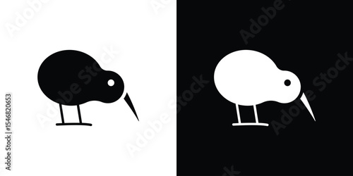 Kiwi bird icon of a flat style vector