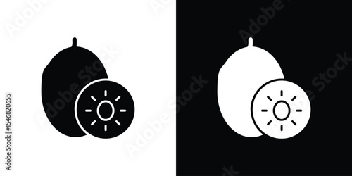 Kiwi icon of a flat style vector
