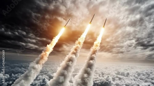 Flying hypersonic missiles above the clouds.