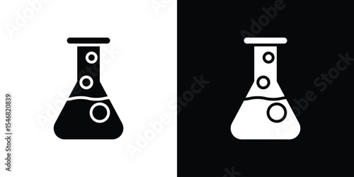Lab flask icon of a flat style vector