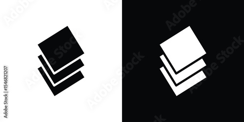 Land layers icon of a flat style vector