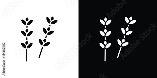 Lavender icon of a flat style vector