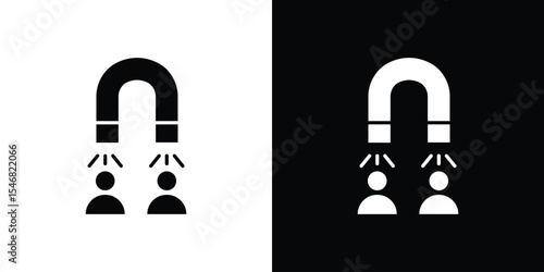 Lead generation icon of a flat style vector