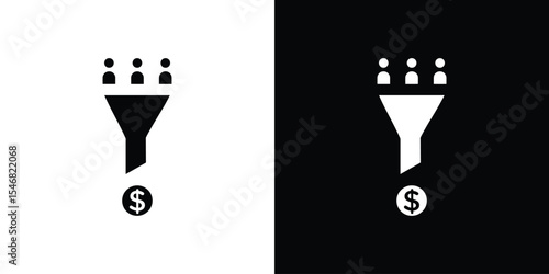 Lead generation icon of a flat style vector