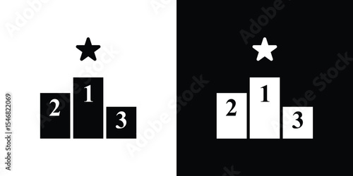 Leaderboard icon of a flat style vector