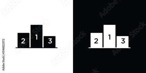 Leaderboard icon of a flat style vector