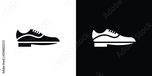 Leather shoes icon of a flat style vector