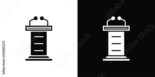Lectern icon of a flat style vector