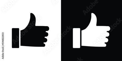 Like button icon of a flat style vector