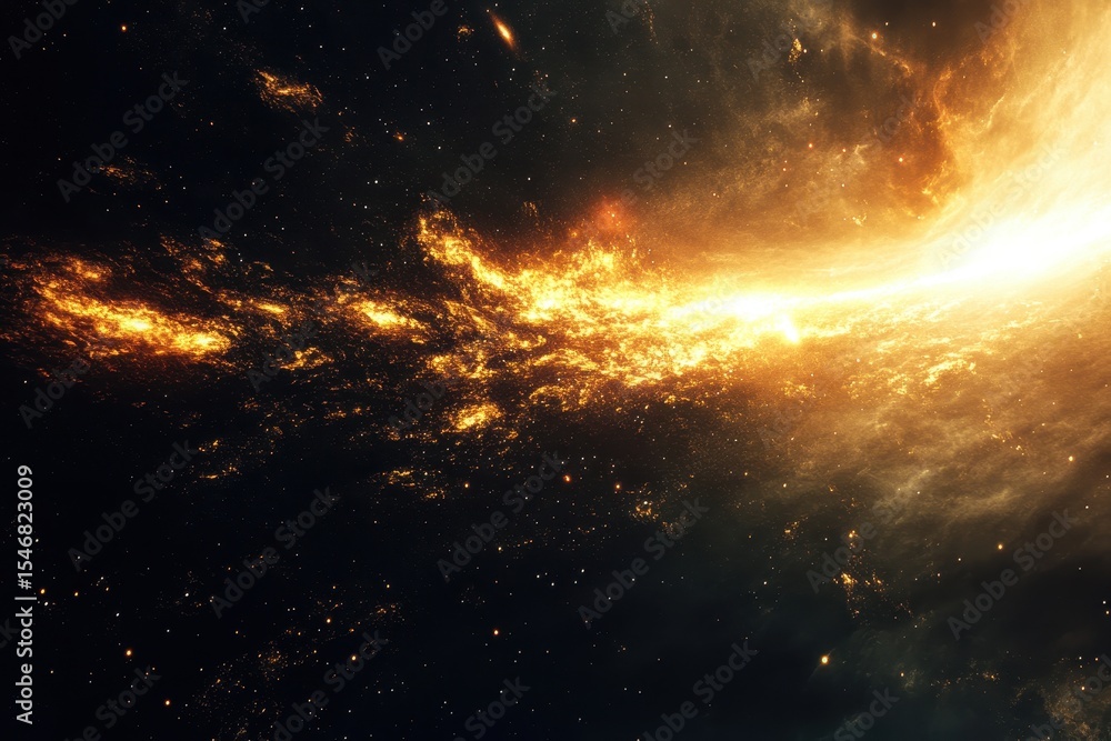 Fototapeta premium Exploring the wonders of interstellar flight through luminous cosmic landscapes, Interstellar Flight