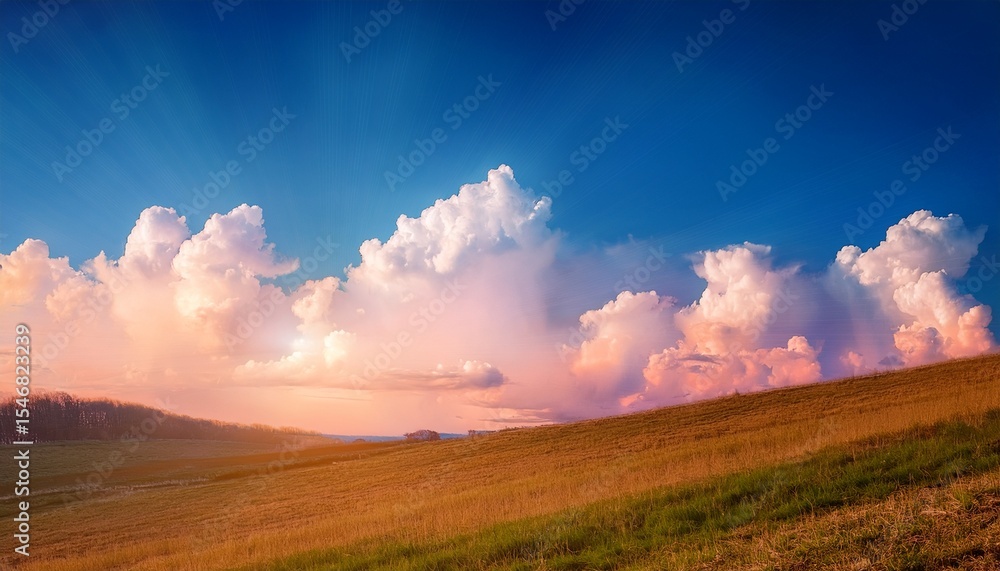 Fototapeta premium summer colors sky and clouds