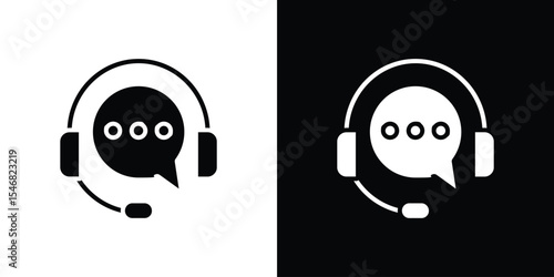 Live chat icon of a flat style vector