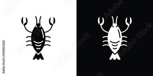 Lobster icon of a flat style vector