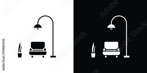 Lounge icon of a flat style vector