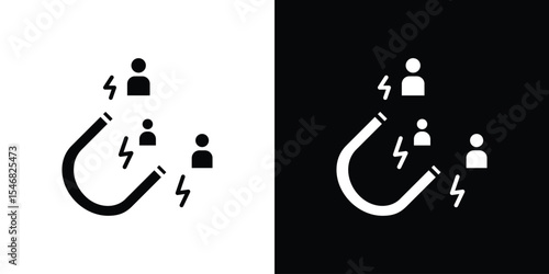 Magnet user icon of a flat style vector