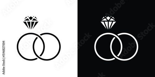 Marriage icon of a flat style vector