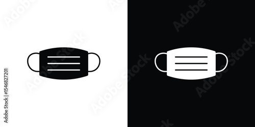 Mask face icon of a flat style vector