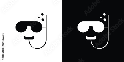 Mask snorkel icon of a flat style vector