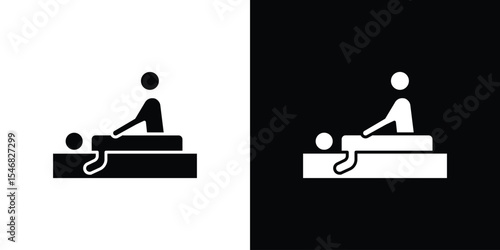 Massage icon of a flat style vector