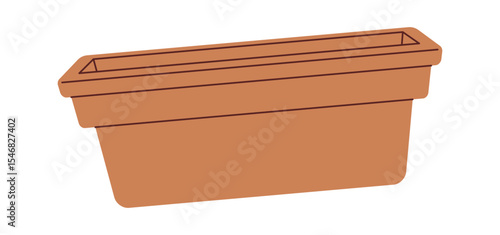 Long-shaped pot for seedlings planting