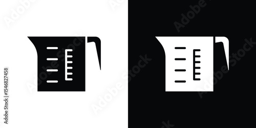 Measuring cup icon of a flat style vector
