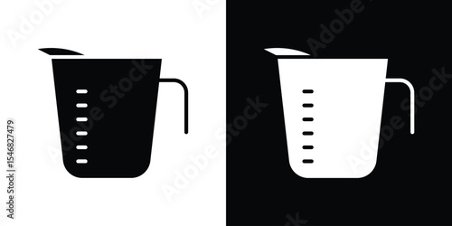 Measuring cup icon of a flat style vector