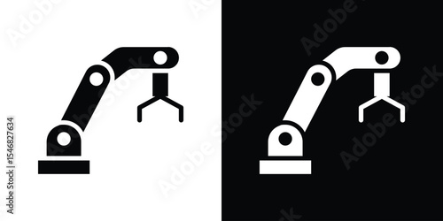 Mechanical arm icon of a flat style vector