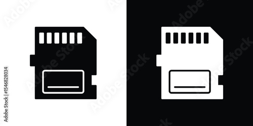 Memory card icon of a flat style vector