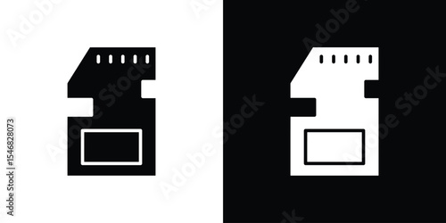 Memory card icon of a flat style vector