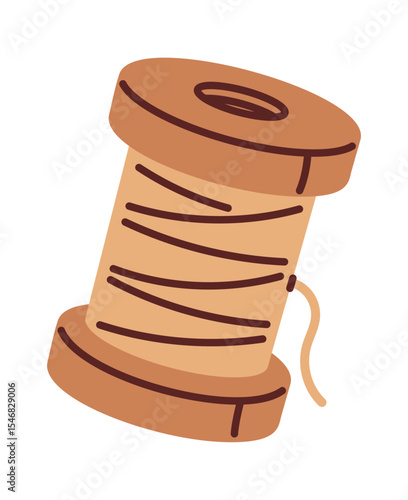 Thread spool hand drawn design
