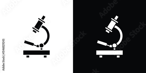 Microscope icon of a flat style vector