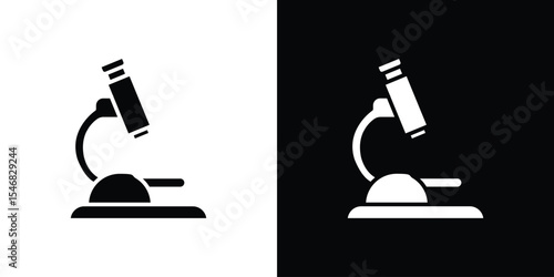 Microscope icon of a flat style vector
