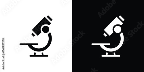 Microscope icon of a flat style vector