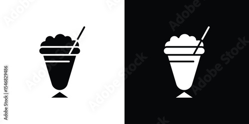 Milkshake icon of a flat style vector