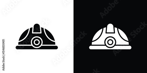 Mining Helmet icon of a flat style vector