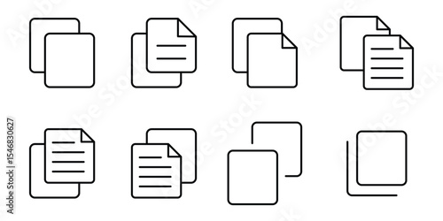 Copy icon sign in line style. copy duplicate layer icon set, copy paste icon for websites, apps ,UI or UX. vector illustration.